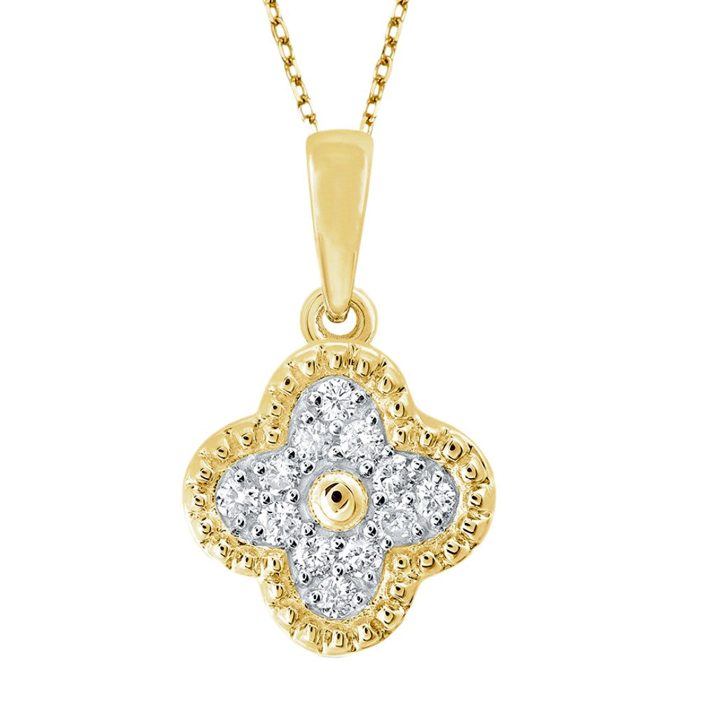 1/5ctw Diamond Clover Pendant