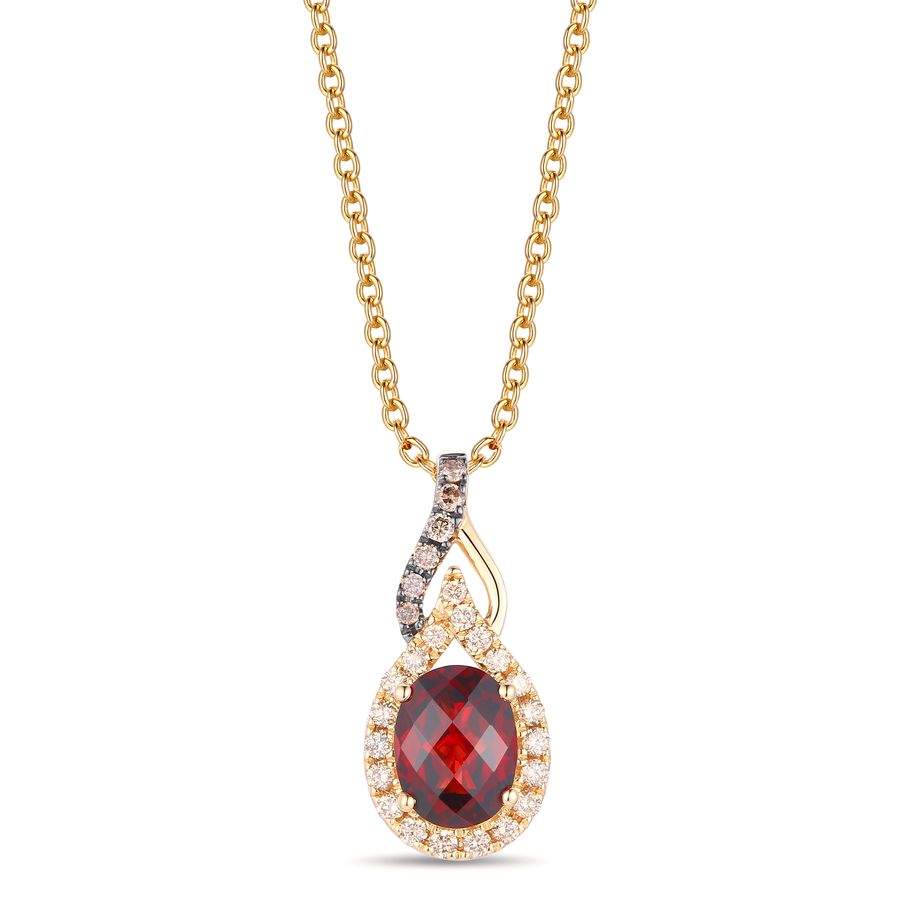 Le Vian Pomegranate Garnet® Diamond Halo Pendant
