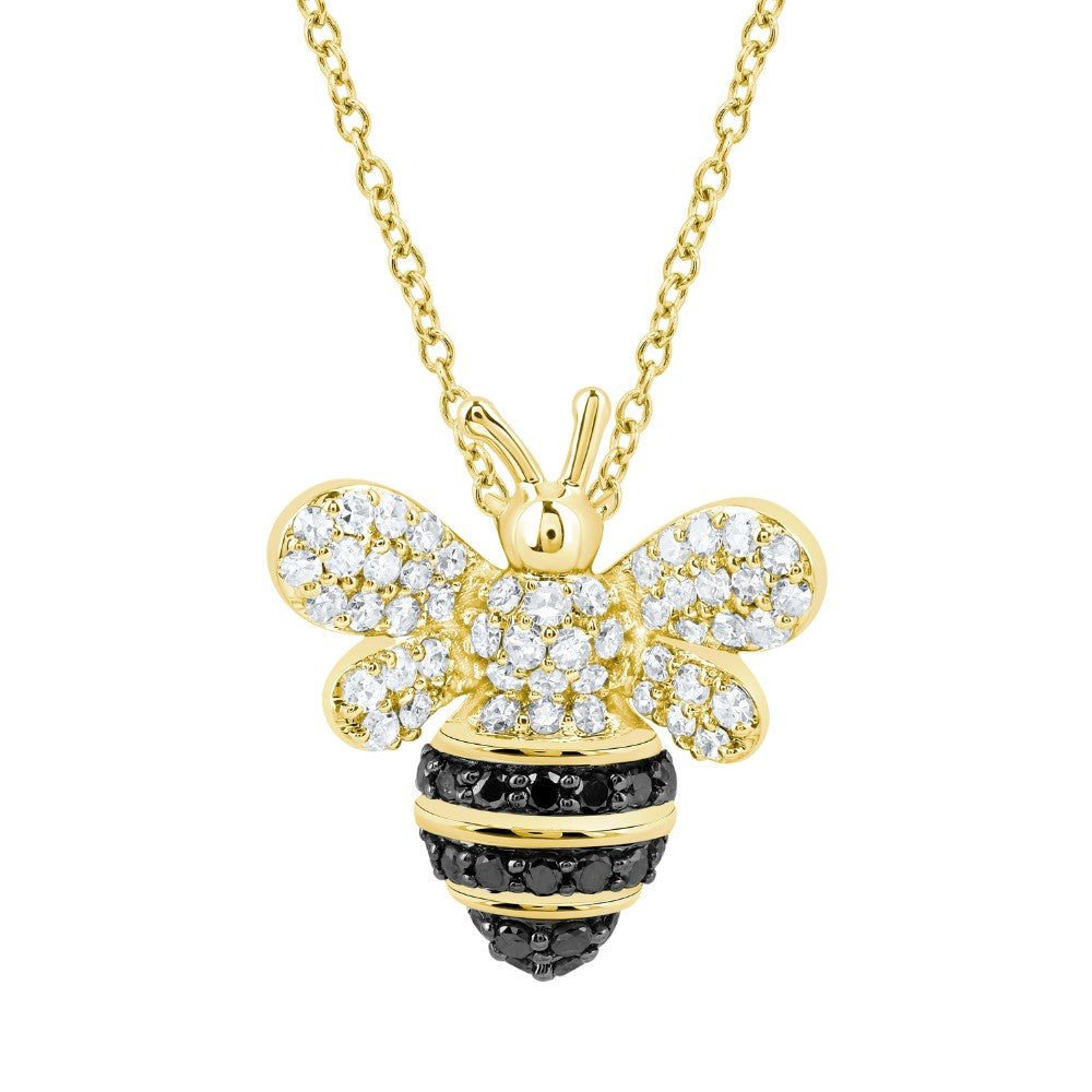 3/8ctw Diamond Bee Pendant