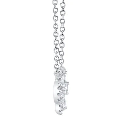 Shy Creation .41ctw Diamond Clover Necklace