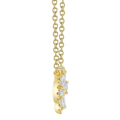 Shy Creation .41ctw Diamond Clover Necklace