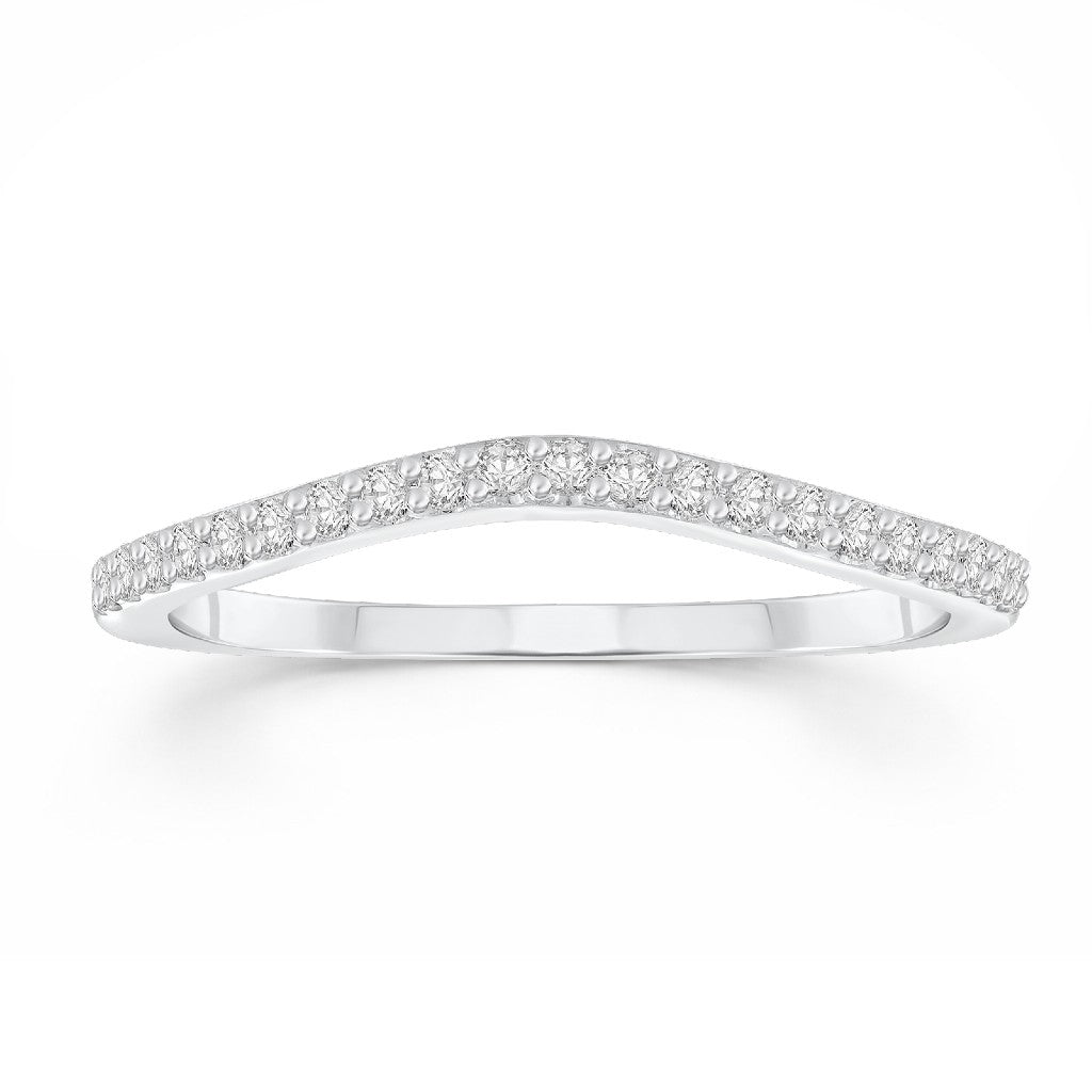 1/7ctw Curved Diamond Band