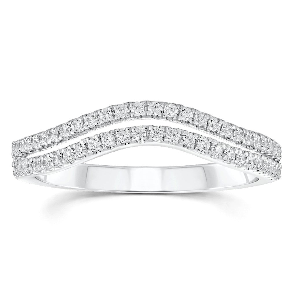1/4ctw Curved Diamond Band