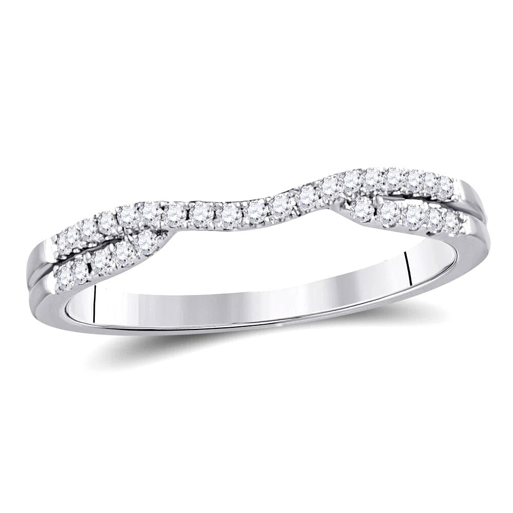 1/6ctw Curved Diamond Band
