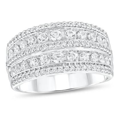 1ctw Five Row Diamond Band