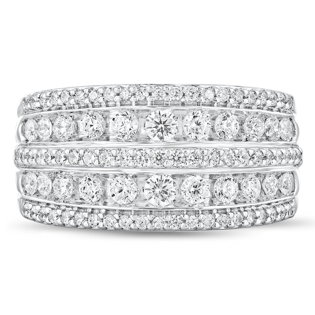 1ctw Five Row Diamond Band