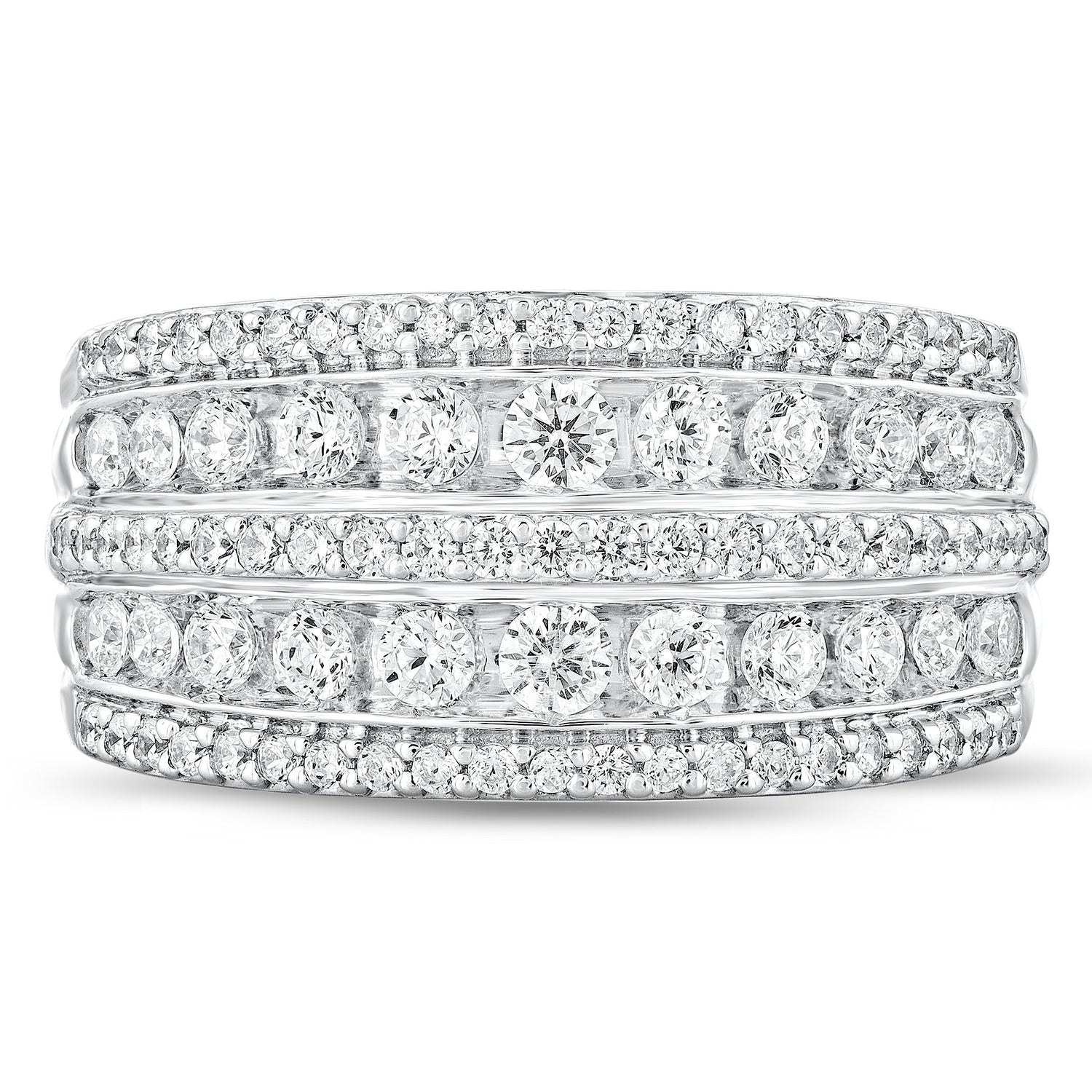 1ctw Five Row Diamond Band