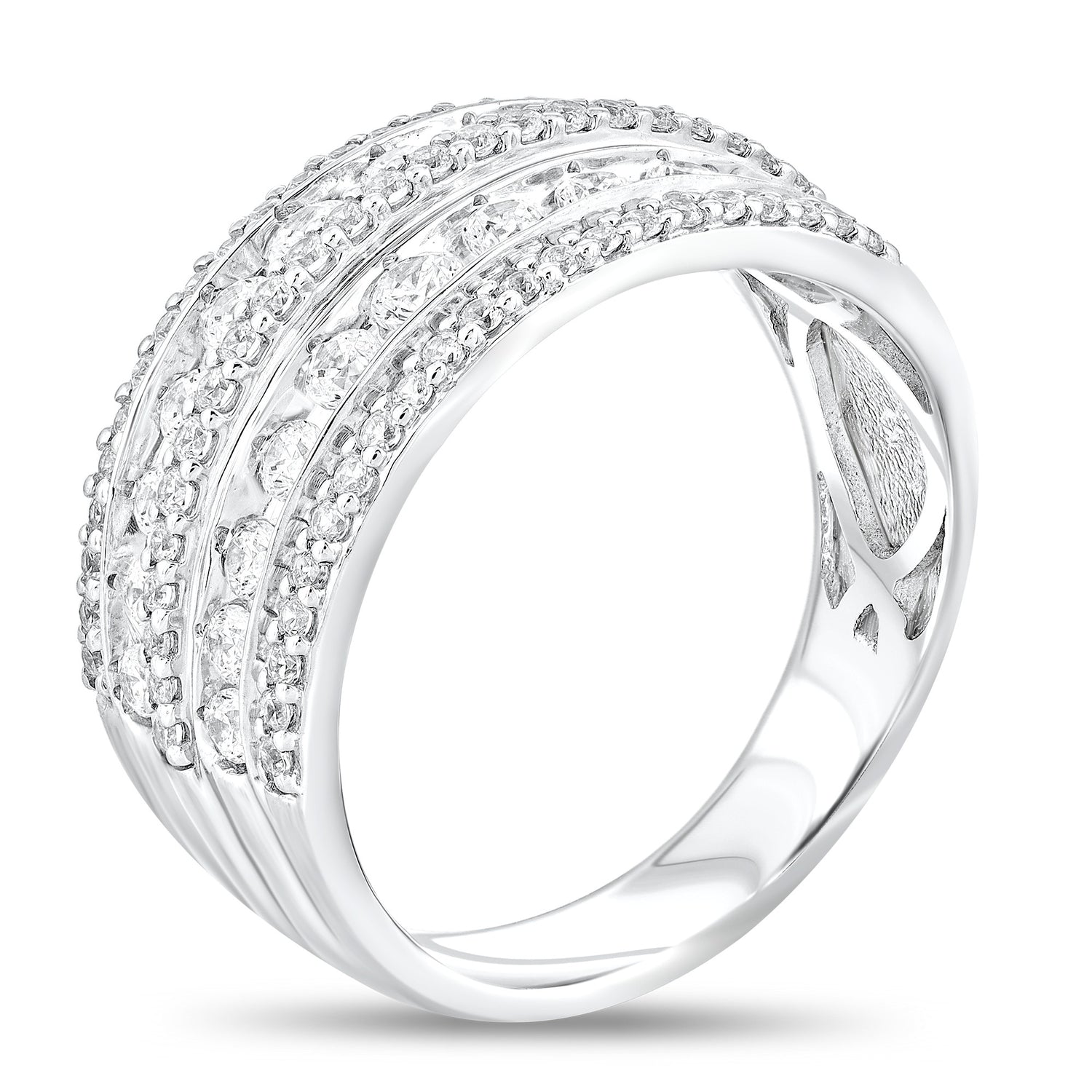 1ctw Five Row Diamond Band