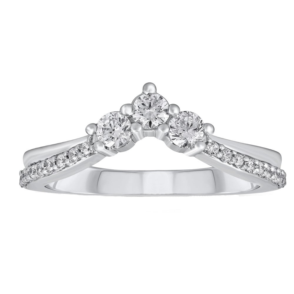 3/8ctw "V" Diamond Band