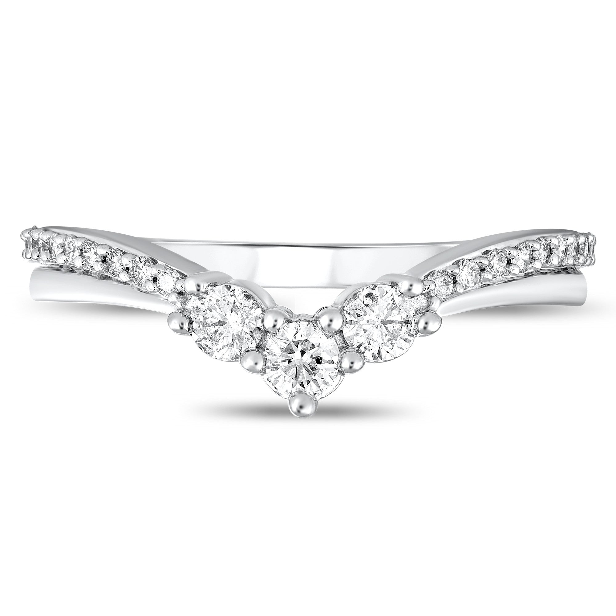 3/8ctw V Diamond Band