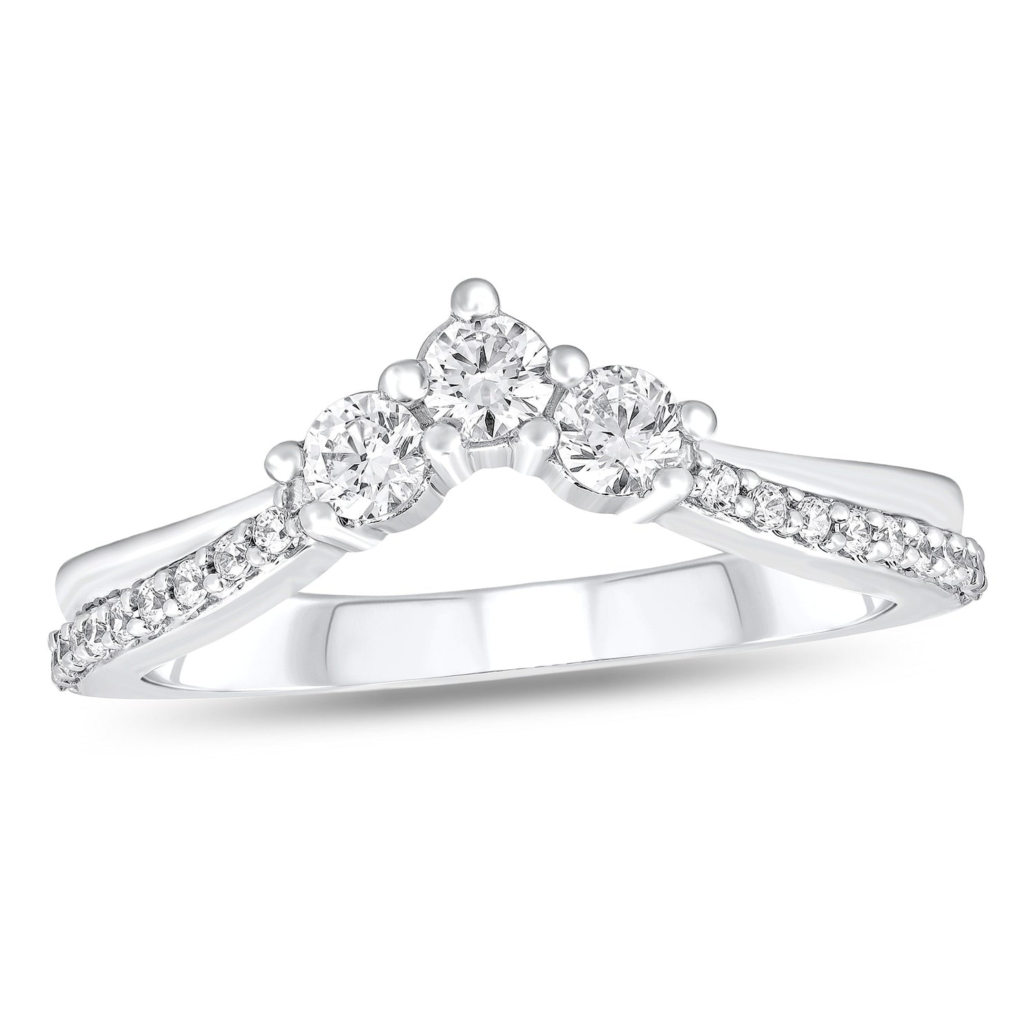 3/8ctw V Diamond Band