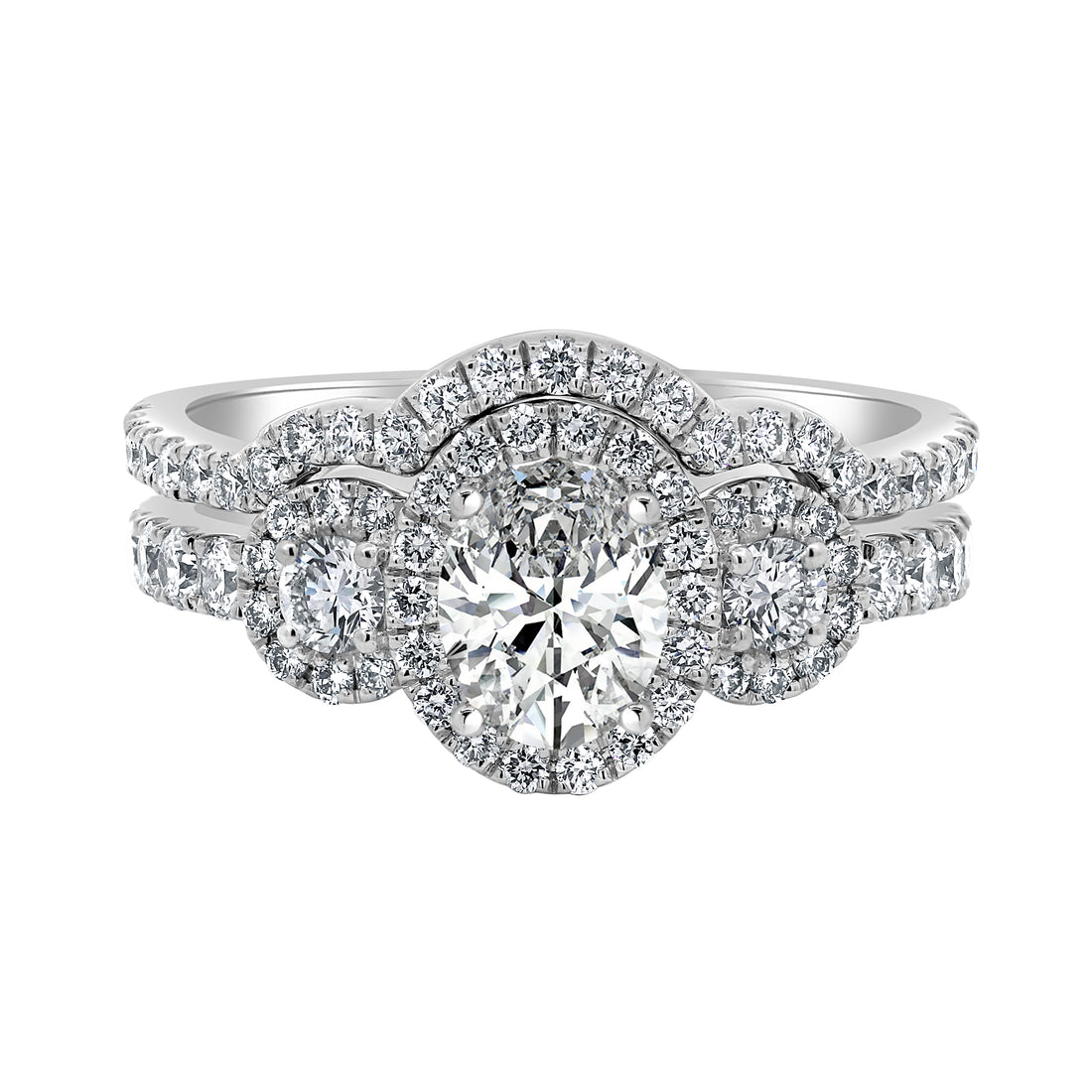 1.5ctw Certified Lab Grown Diamond Halo Engagement Ring