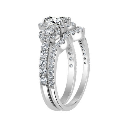 1.5ctw Certified Lab Grown Diamond Halo Engagement Ring