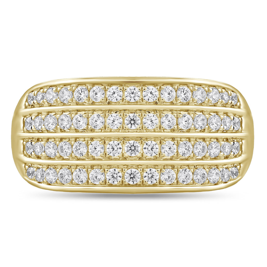 1/2ctw Four Row Diamond Band