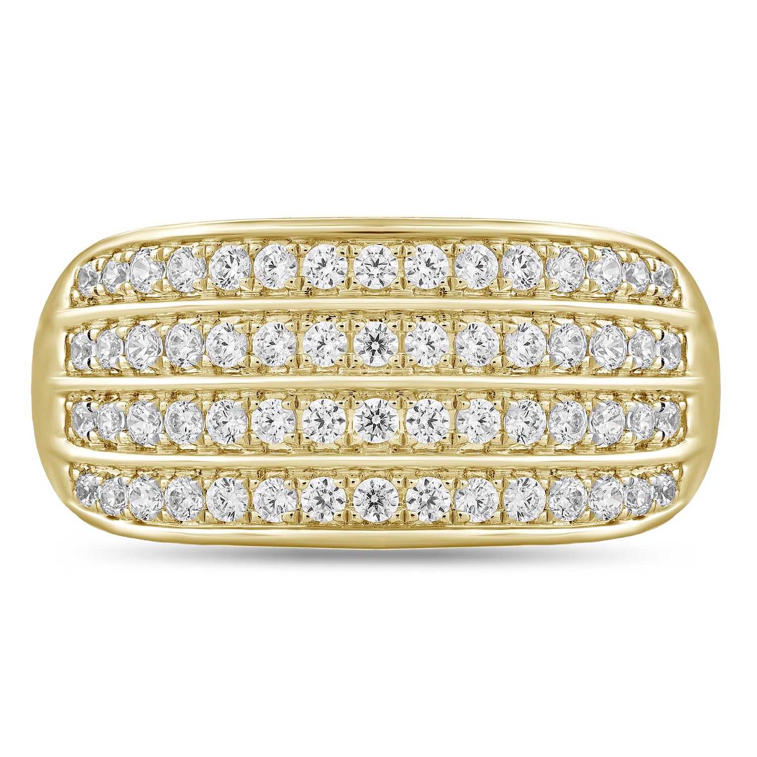 1/2ctw Four Row Diamond Band