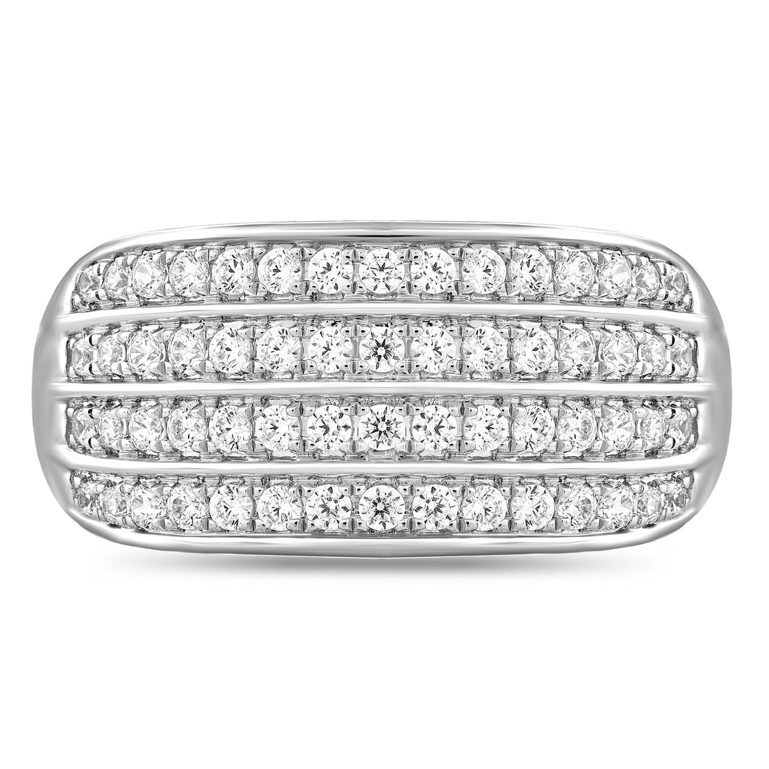 1/2ctw Four Row Diamond Band
