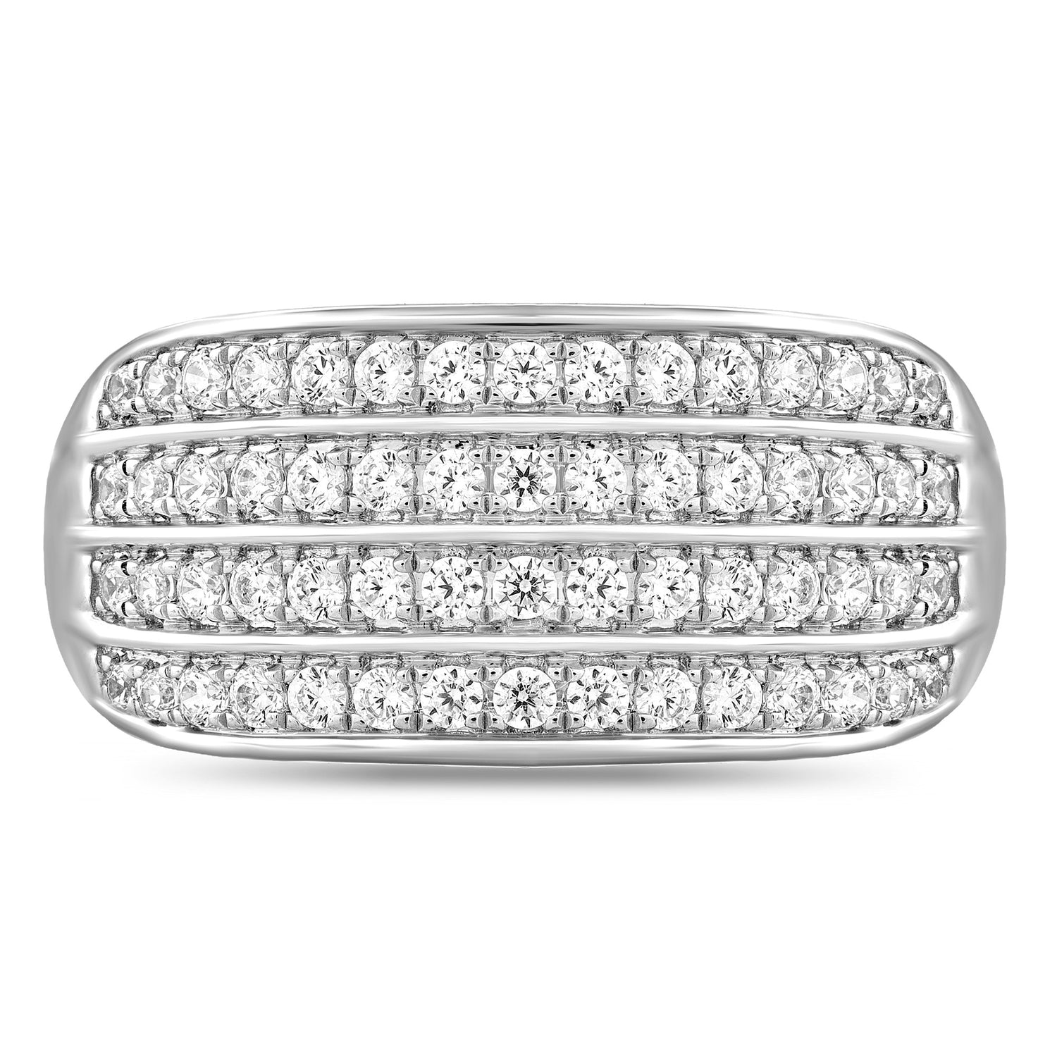 1/2ctw Four Row Diamond Band