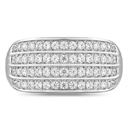 1/2ctw Four Row Diamond Band
