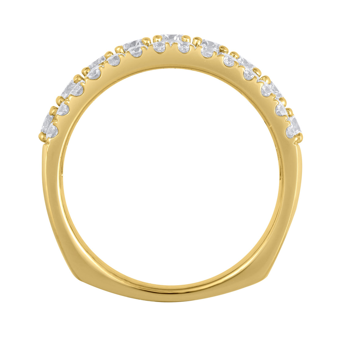 1-1/2ctw Lab Grown Three Row Diamond Band