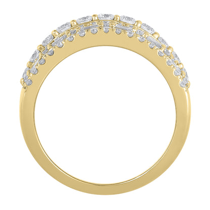 2ctw Lab Grown Multi Row Diamond Band