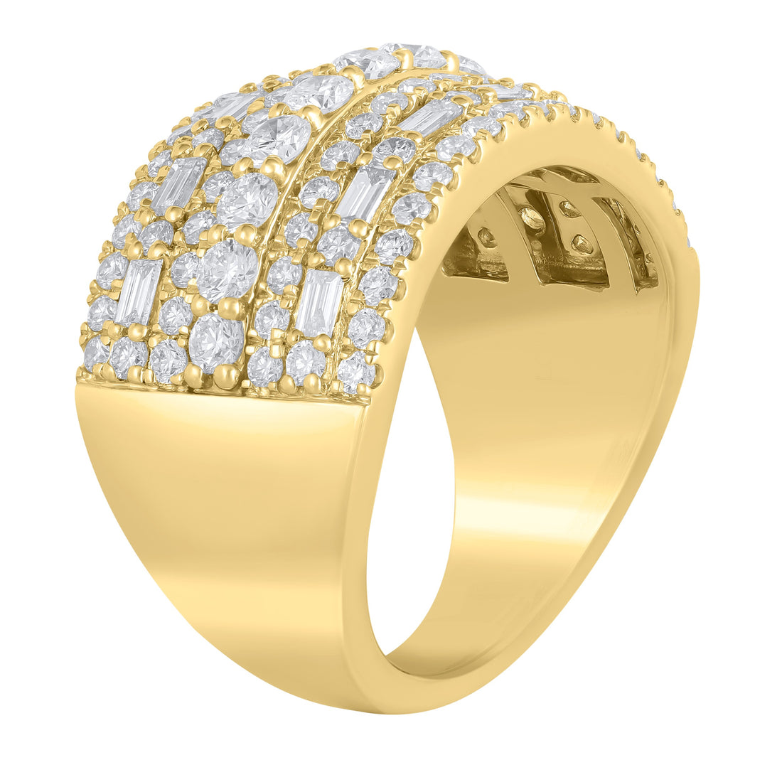 2ctw Lab Grown Multi Row Diamond Band
