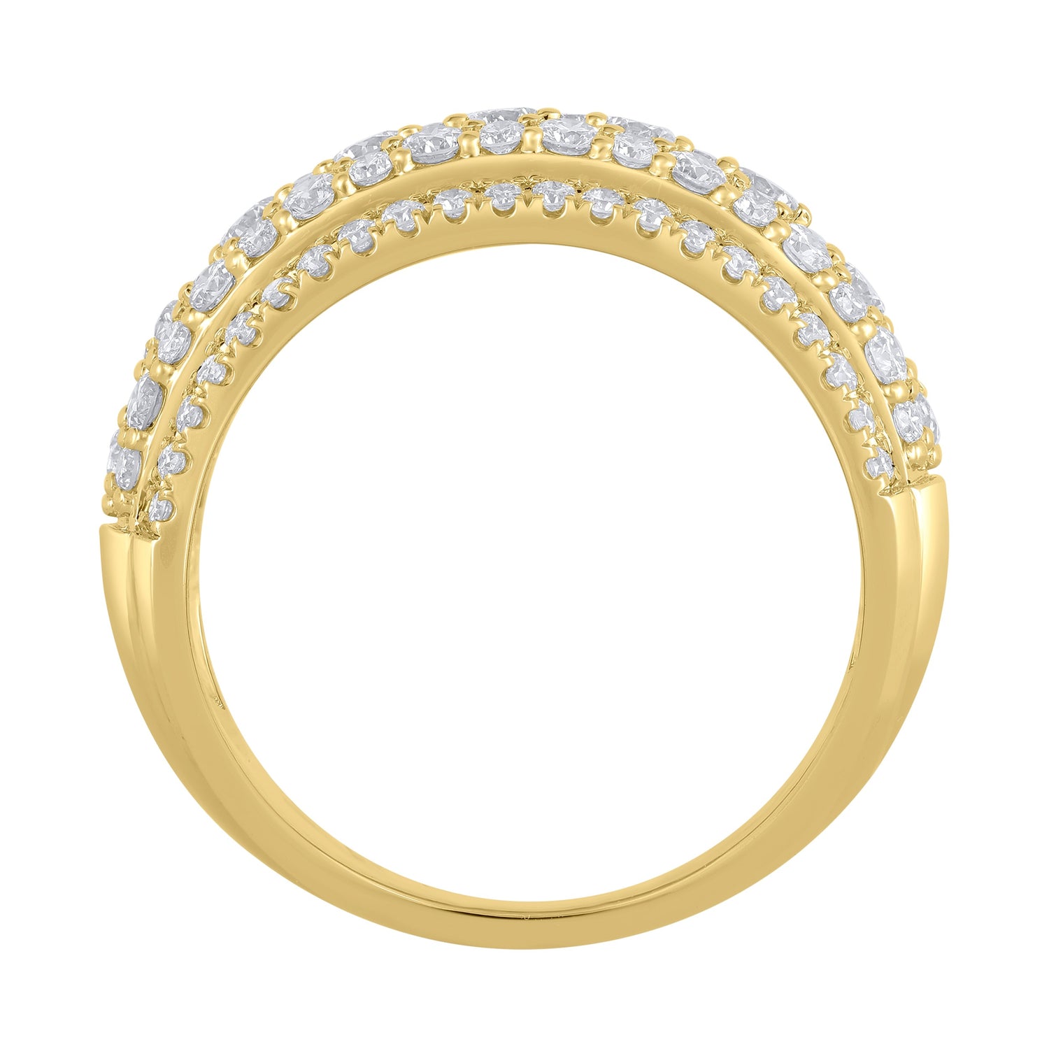 1-1/2ctw Lab Grown Pave Multi Row Diamond Band