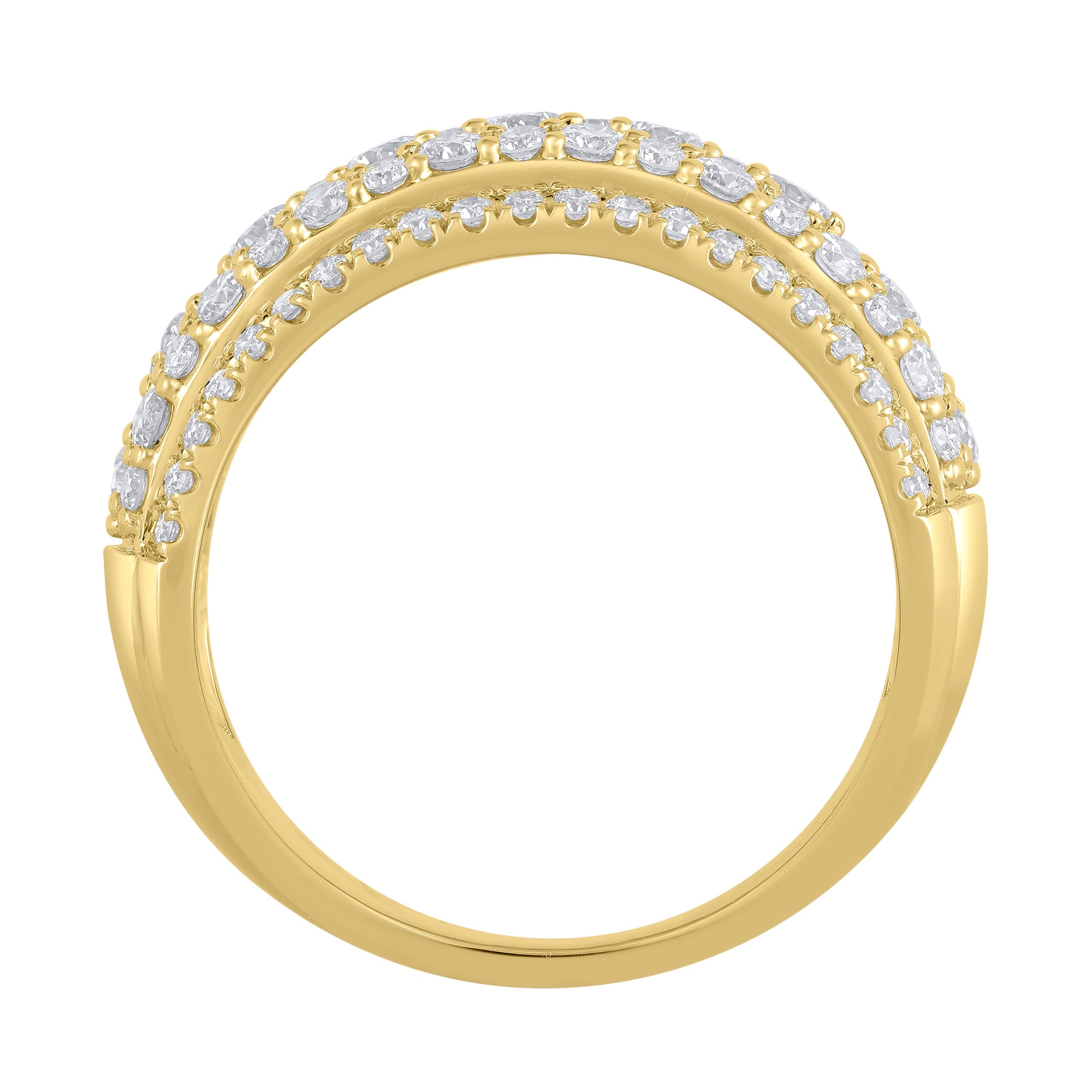 1-1/2ctw Lab Grown Pave Multi Row Diamond Band