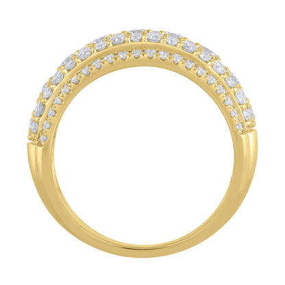 1-1/2ctw Lab Grown Pave Multi Row Diamond Band