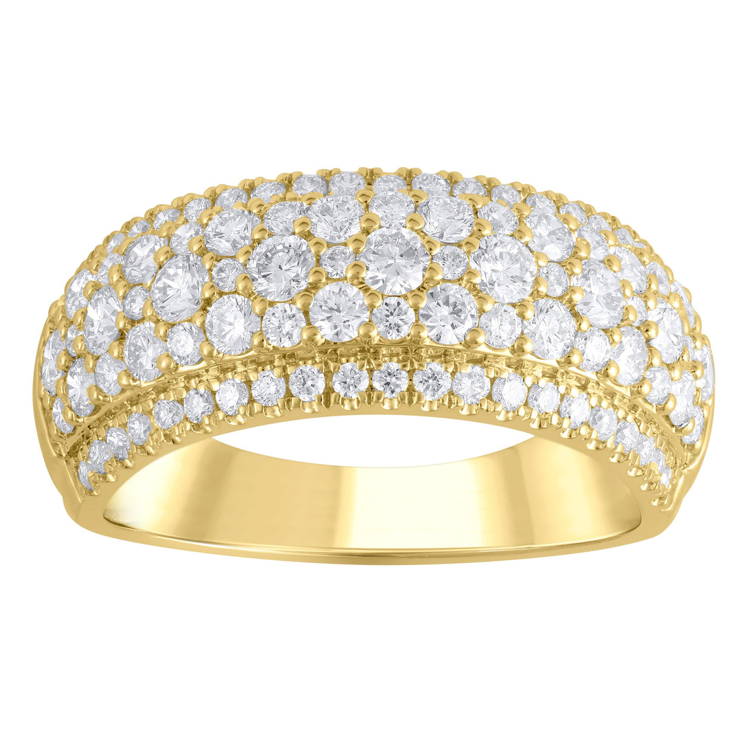 1-1/2ctw Lab Grown Pave Multi Row Diamond Band