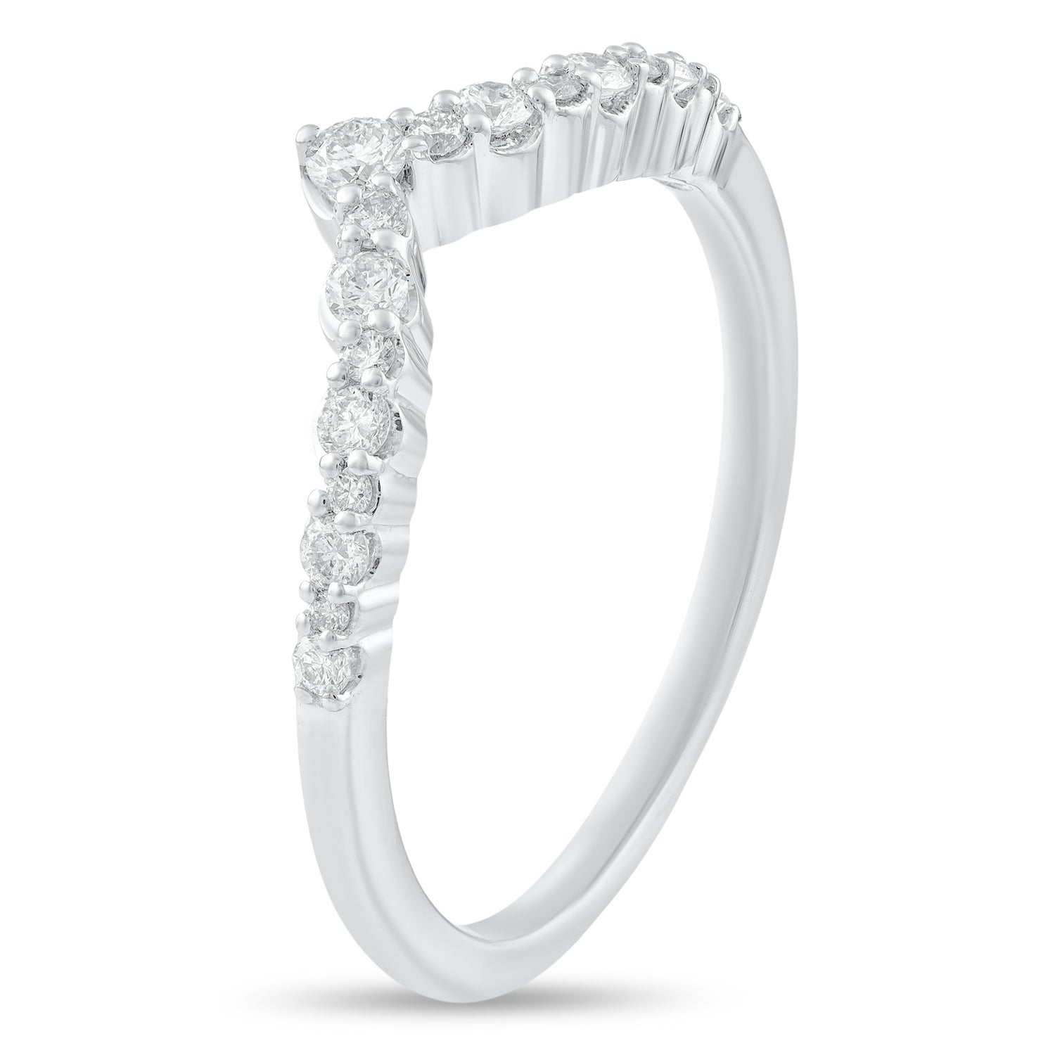 1/4ctw Diamond V Band