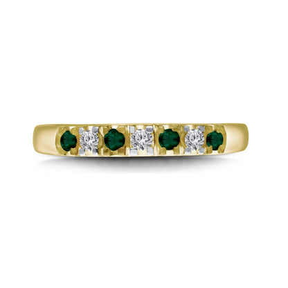 Kallati 1ctw Emerald Diamond Band