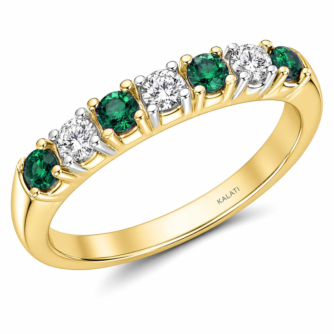 Kallati 1ctw Emerald Diamond Band
