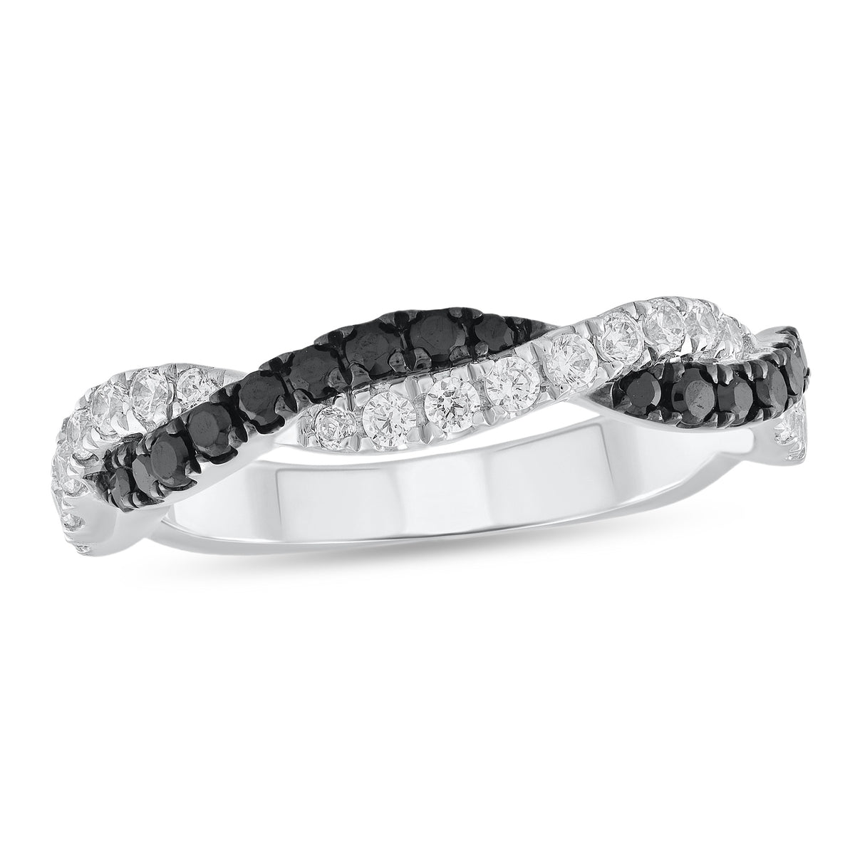 1/2ctw Black &amp; White Diamond Band