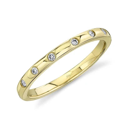 Shy Creation .07ctw Diamond Bezel Band