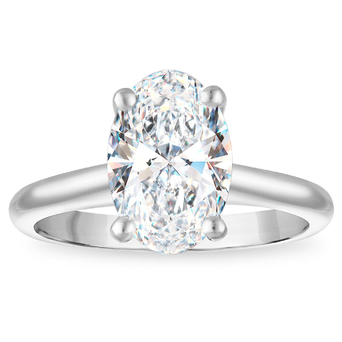 1ct 8X Certified Lab Grown Diamond Solitaire Engagement Ring
