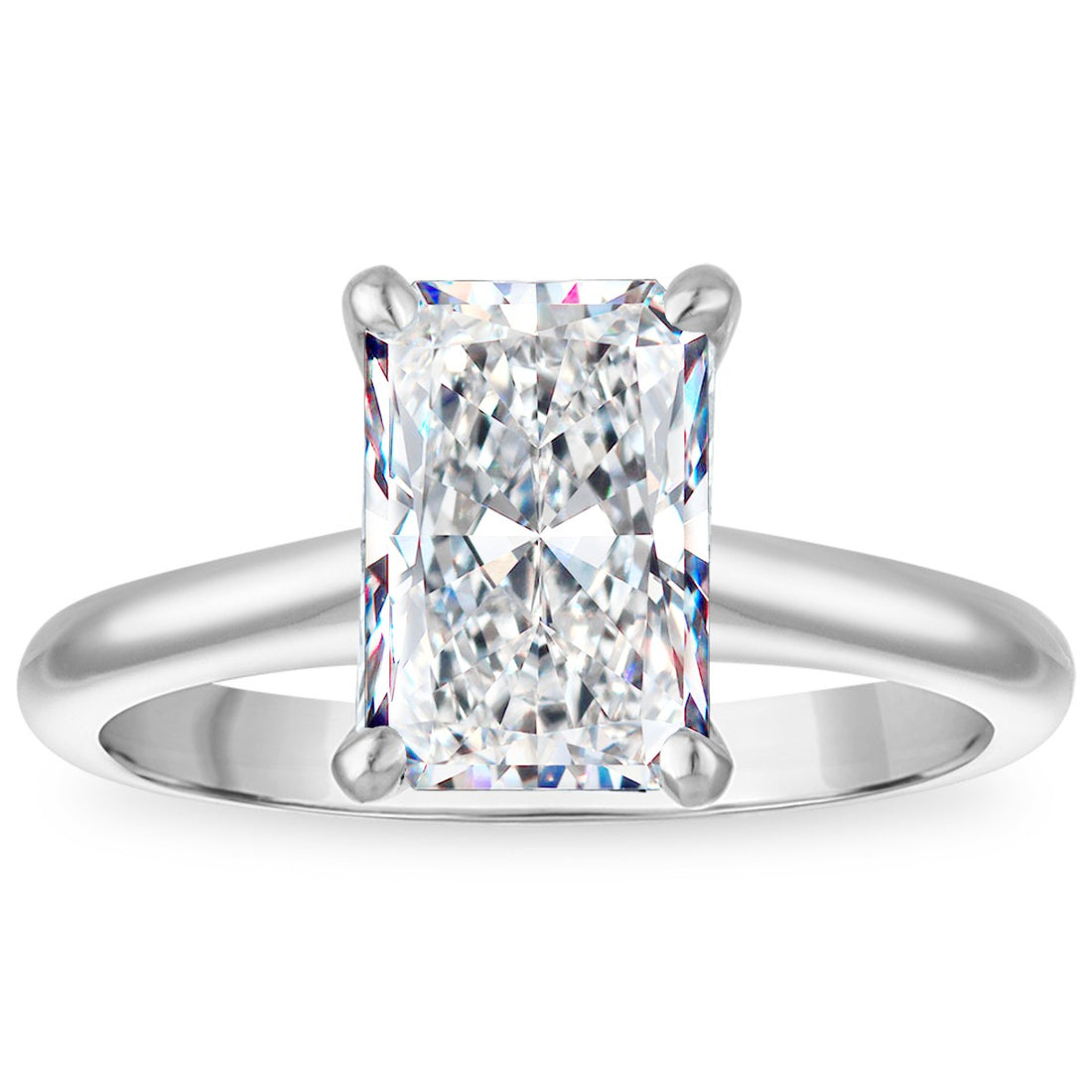 1ct 8X Certified Lab Grown Diamond Solitaire Engagement Ring
