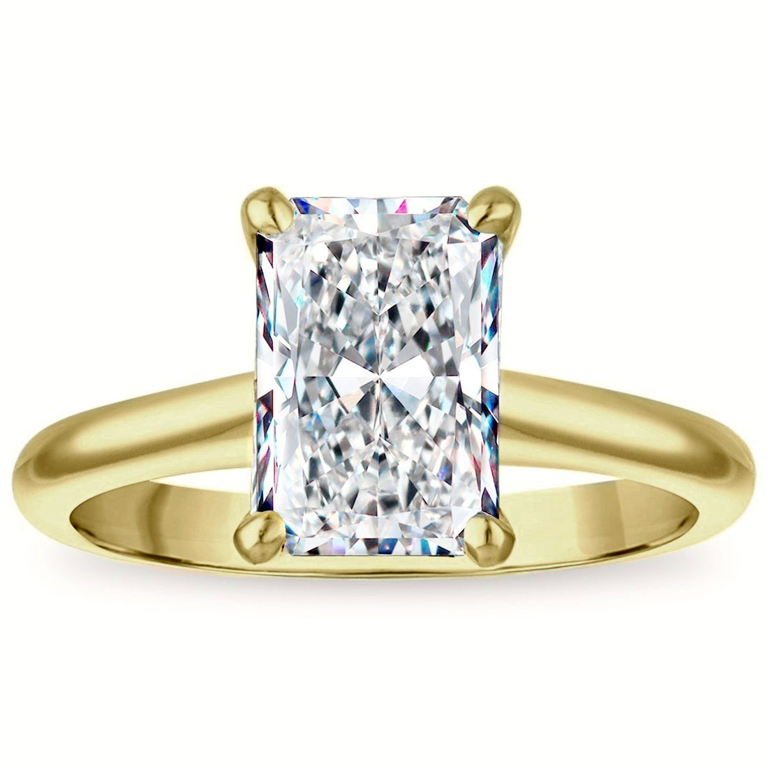 4ct 8X Certified Lab Grown Diamond Solitaire Engagement Ring