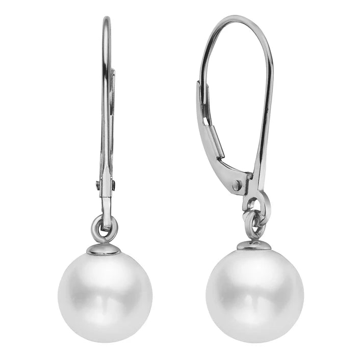 Freshwater Pearl Lever Back Earrings