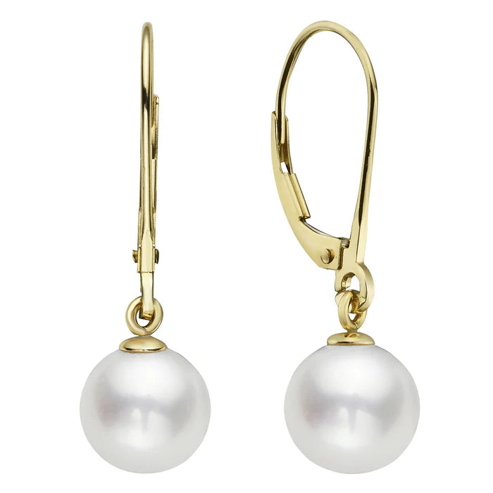 Freshwater Pearl Lever Back Earrings
