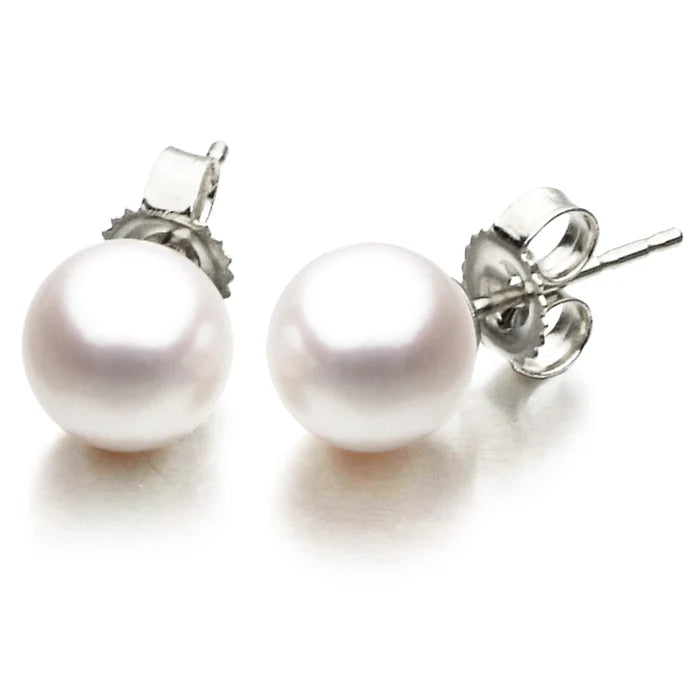 Akoya Pearl Stud Earrings 8-8.5mm