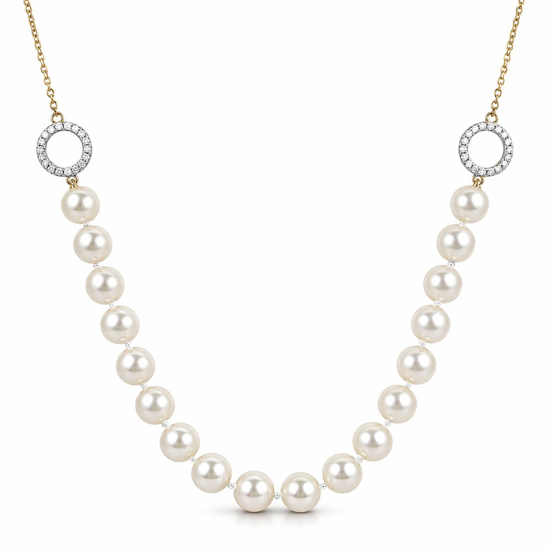 Diamond Freshwater Pearl Necklace