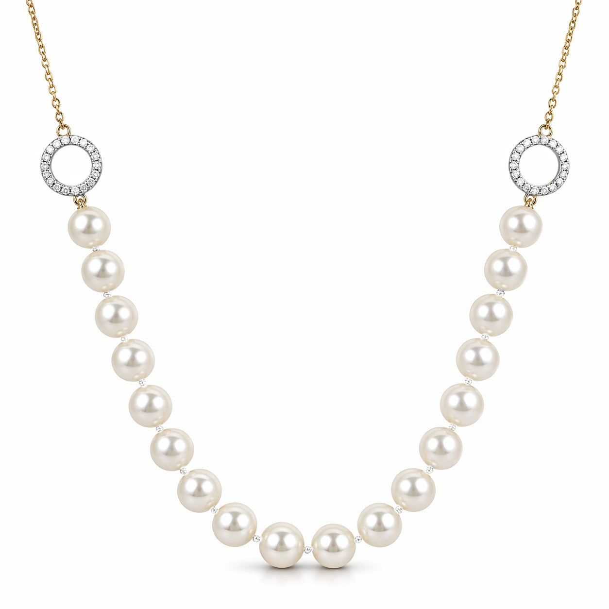 Diamond Freshwater Pearl Necklace