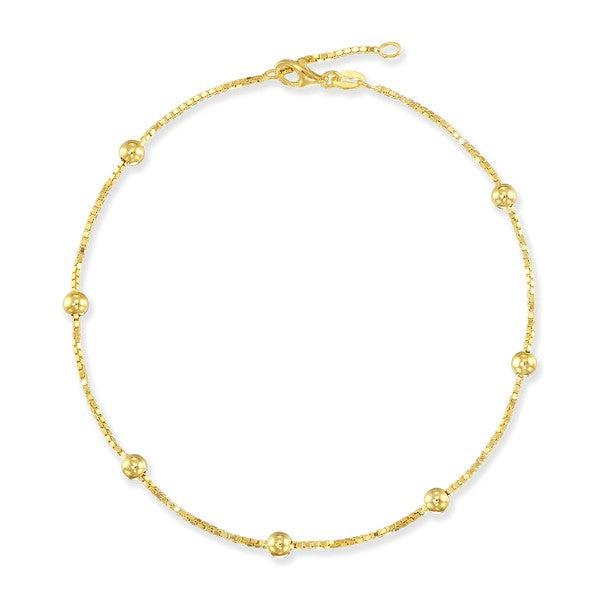 10" Box Bead Anklet