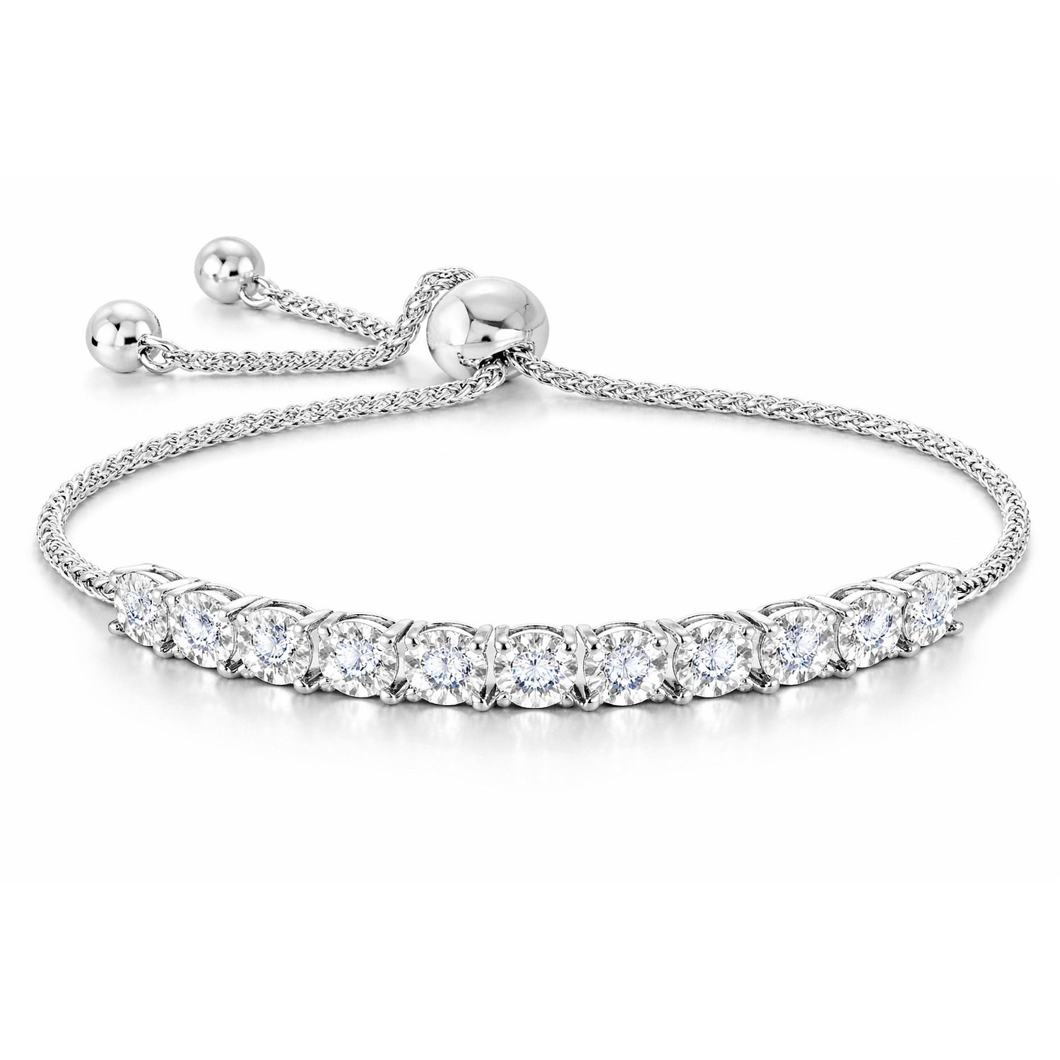 .10ctw Diamond Illusion Bolo Bracelet