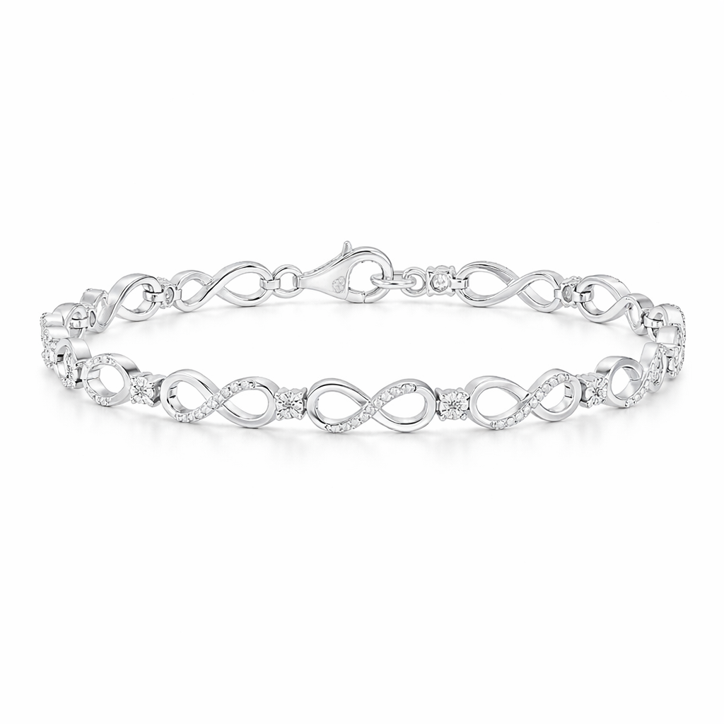 .10ctw Diamond Infinity Bracelet