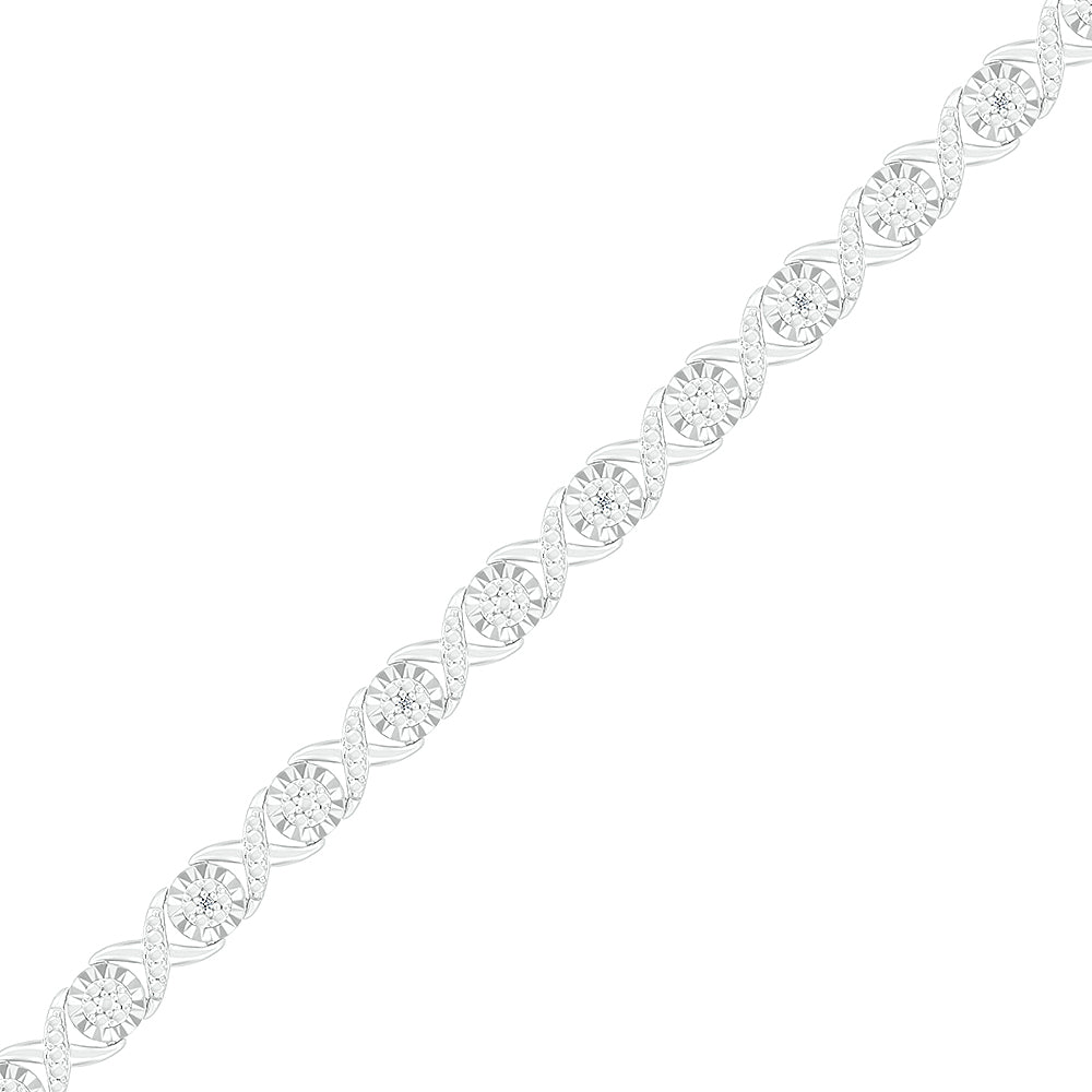 .10ctw Diamond XO Bracelet