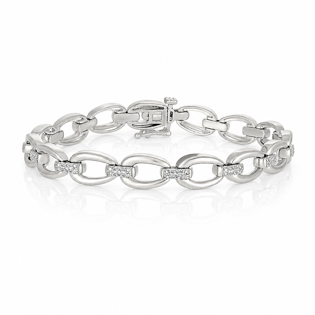 1/4ctw Diamond Open Link Bracelet