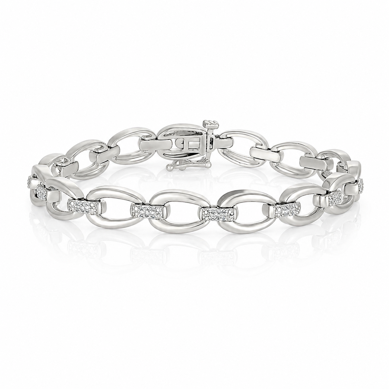 1/4ctw Diamond Open Link Bracelet