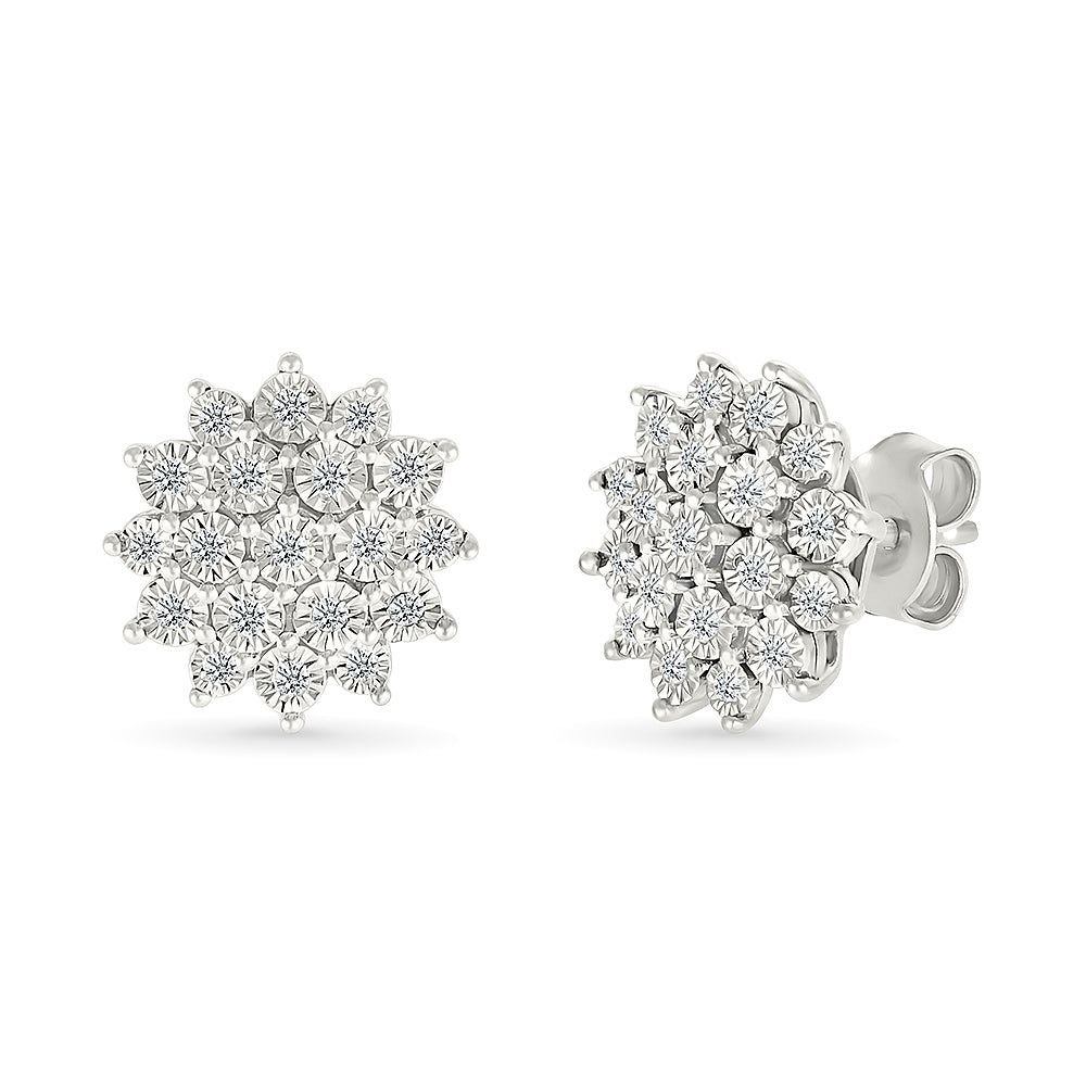 .16ctw Diamond Cluster Earrings