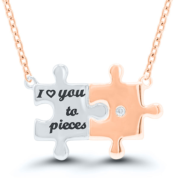 .01ct Diamond Puzzle Necklace